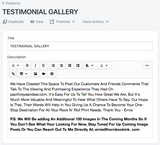 TESTIMONIAL GALLERY
