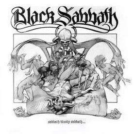 Black Sabbath Front Cover Sketch - Black and White